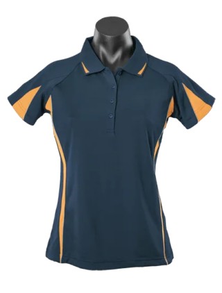 Ladies Eureka Polo-Navy/Gold:Navy/Gold
