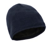 Acrylic/Polar Fleece Beanie-Navy 