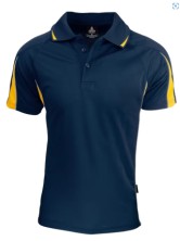 Mens Eureka Polo-Navy/Gold 