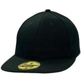 Premium American Twill Flat Peak Cap-Navy 